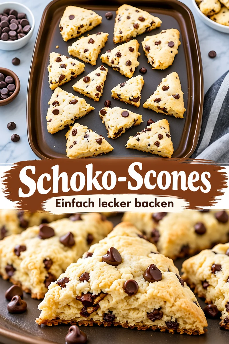 Köstliche Schokoladen-Scones: Ein Genuss für jeden Anlass - Verwandle deine Kaffeepause mit diesen köstlichen Schokoladen-Scones in ein echtes Geschmackserlebnis! Diese Scones sind schnell zubereitet und bezaubern durch die Kombination aus zartem Teig und schmelzender dunkler Schokolade. Perfekt für das Frühstück oder als süßer Snack! Probiere das Rezept aus und teile deine Kreation! #SchokoladenScones #Backen #Leckereien