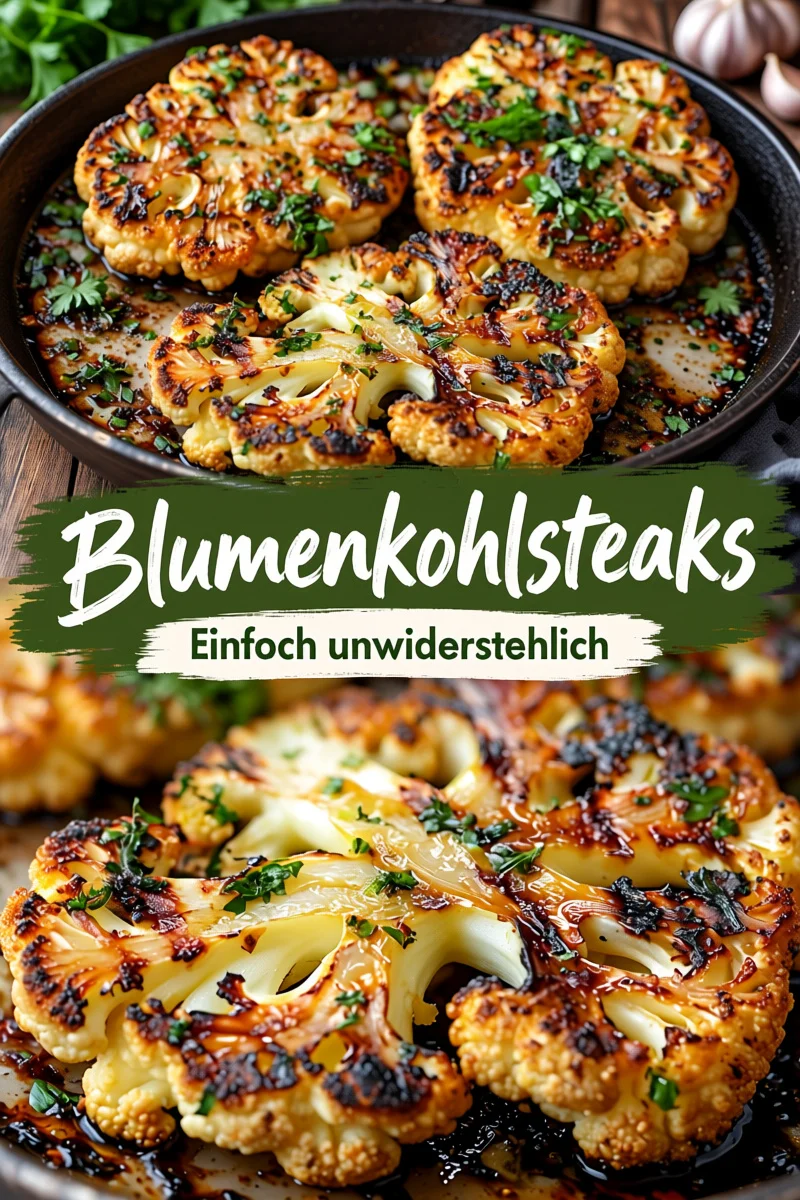 Köstliches Blumenkohlsteak - Gesund, schnell und einfach zubereitet - Entdecken Sie das perfekte Blumenkohlsteak, ideal für jede Gelegenheit! Einfach zubereitet und voller Geschmack, wird dieses Gericht Ihre Gäste begeistern. Ob gegrillt oder gebacken, es ist die perfekte fleischfreie Option für ein gesundes Abendessen. Probieren Sie es jetzt aus und beeindrucken Sie Ihre Freunde mit einem außergewöhnlichen Geschmackserlebnis! #Blumenkohlsteak #gesundessen #veggiegenuss