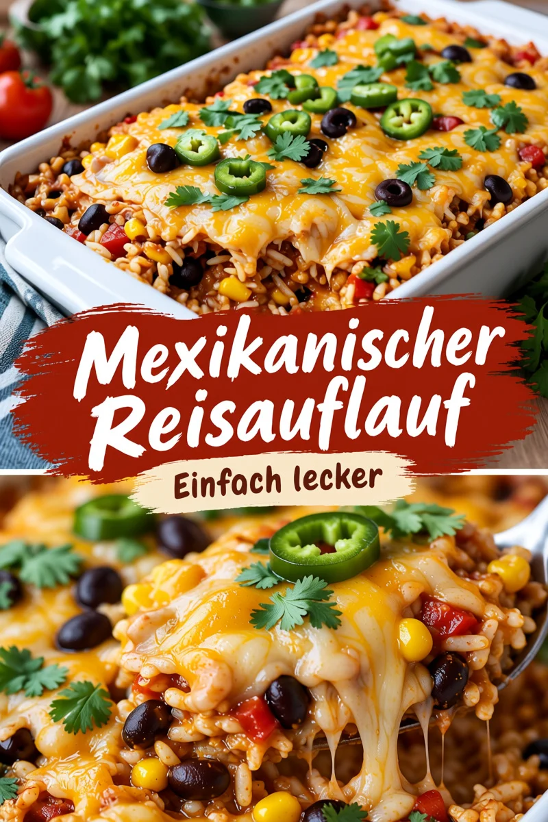 Leckere Hähnchen-Enchilada-Auflauf mit Reis für dein Abendessen - Entdecke deinen neuen Lieblingsauflauf! Dieser Hähnchen-Enchilada-Auflauf mit Reis begeistert mit saftigem Hähnchen, schmelzendem Käse und würziger Enchilada-Sauce. Perfekt für ein schnelles und herzhaftes Abendessen. Probiere es jetzt aus und bringe Abwechslung auf den Tisch! #HähnchenEnchilada #AuflaufRezepte #SchnelleRezepte