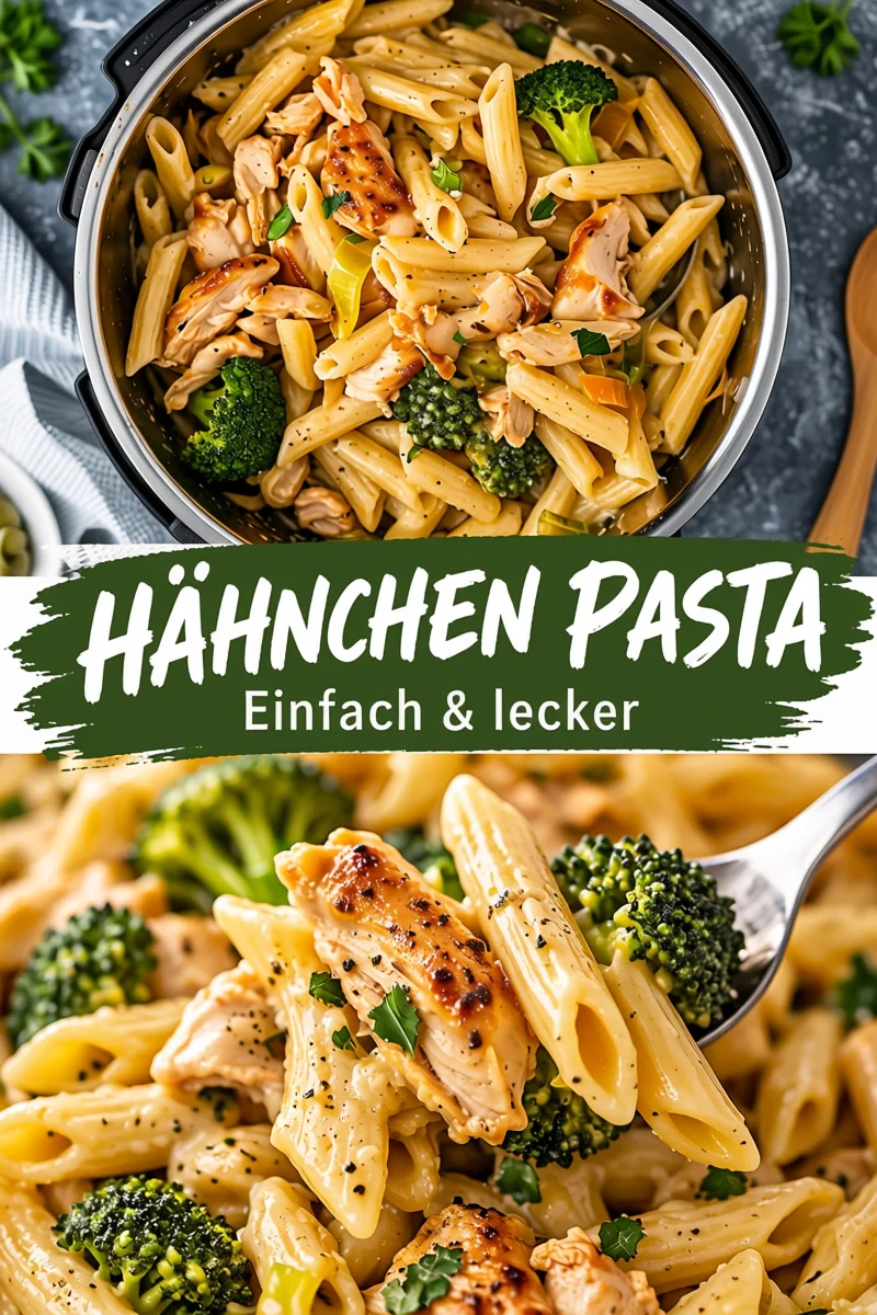 Schnelle Hähnchen Pasta für geschäftige Wochentage - Entdecke unser Rezept für Hähnchen Pasta - eine schnelle und köstliche Mahlzeit, die perfekt für hektische Abende ist. Mit zartem Hähnchen, gesunder Pasta und frischem Brokkoli bringt dieses Gericht Farbe und Geschmack auf deinen Tisch. Probiere es heute aus und verwöhne deine Familie mit einem leckeren Essen. #HähnchenPasta #SchnelleRezepte #KochenLeichtGemacht